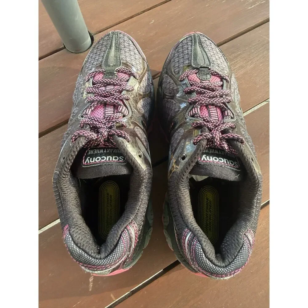 Saucony Run Anywhere Women’s Running Shoes Size 7 Black Fuchsia Athletic - Picture 4 of 15